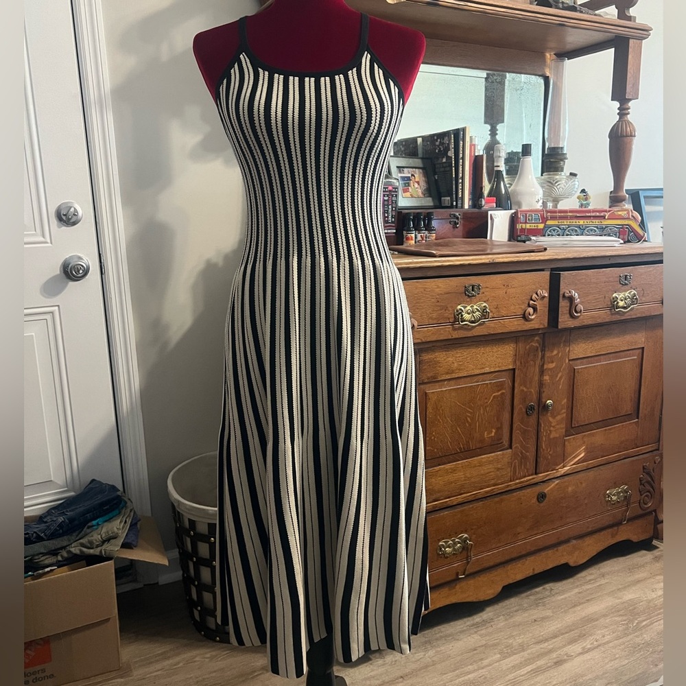 A New Day Black and Cream Knit Dress